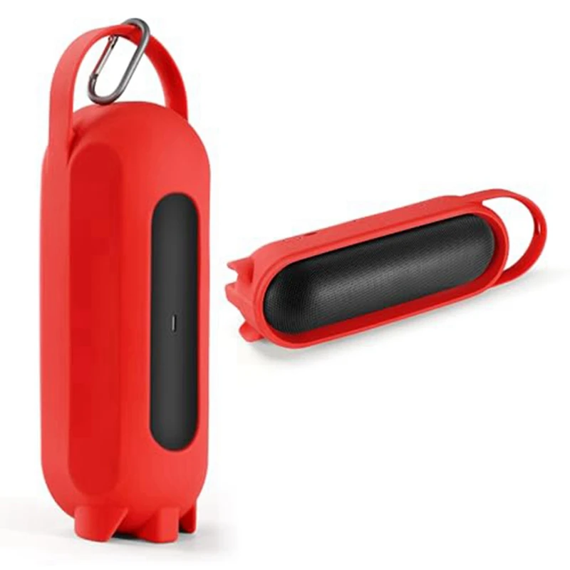 Carrying Silicone Protective Case Anti-Scratch, Shockproof Cover For Beats Pill Speakers With Easy Cleaning Design Red
