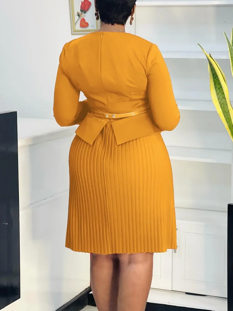 Wmstar Dress Women Wholesale A New Large Sized with Solid Color Buttons for Autumn Foreign Trade Fashion Outfits Fancy Club