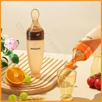 Silicone complementary spoon/extrusion feeding spoon/rice paste bottle silicone soft spoon/Rice noodles water feeding device 1