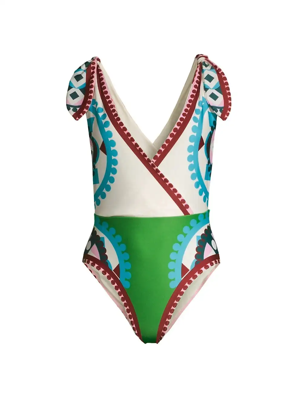 

2023 New Printed V-Neck Sexy Bikini Strap-on Gathering Skinny Backless Beachwear Fashion Chic Elegant Swimming Pool Push-ups