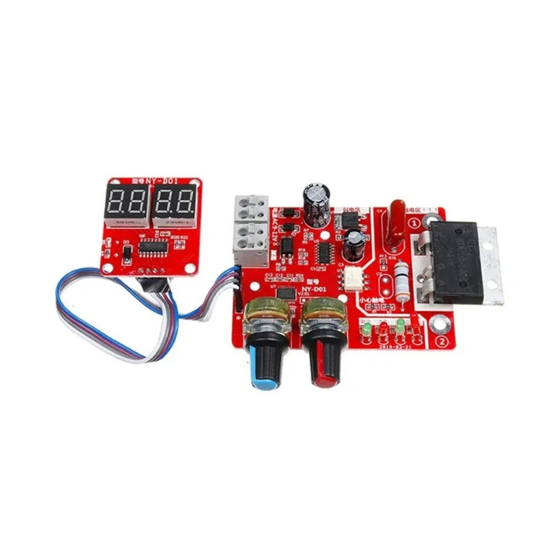 

40/100A NY-D01 Spot Welding Machine Control Board Digital Welder Transformer Controller Panel Adjust Time&Current DIY