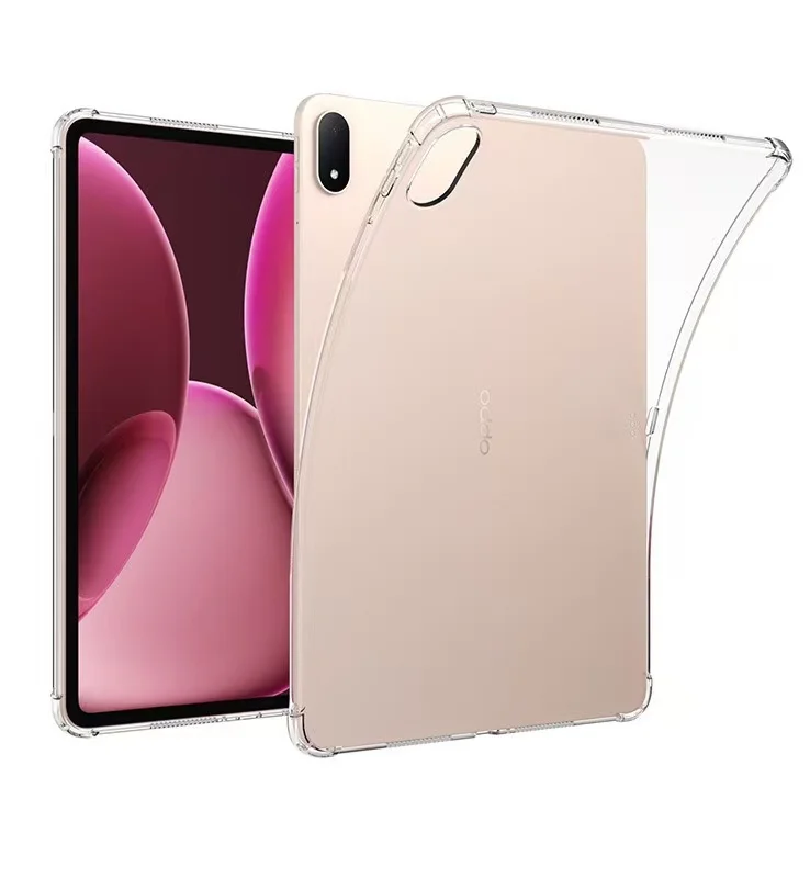 Clear Soft TPU Tablet Back Cover with Shockproof Airbags - Fits 13.2 Tablets