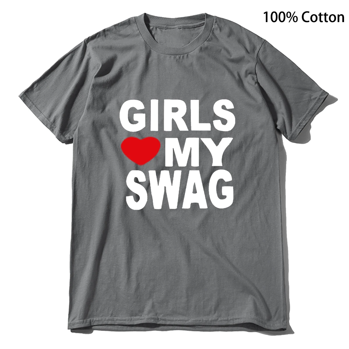 Meninas amor meu swag t-shirts homem algodão o-pescoço manga curta