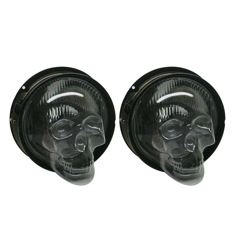 

Новинка 2021, чехлы для автомобильных фар с черепом, 5/7 дюйма, круглая Автомобильная фара для грузовика, декоративная Защитная крышка для автомобильной фары
