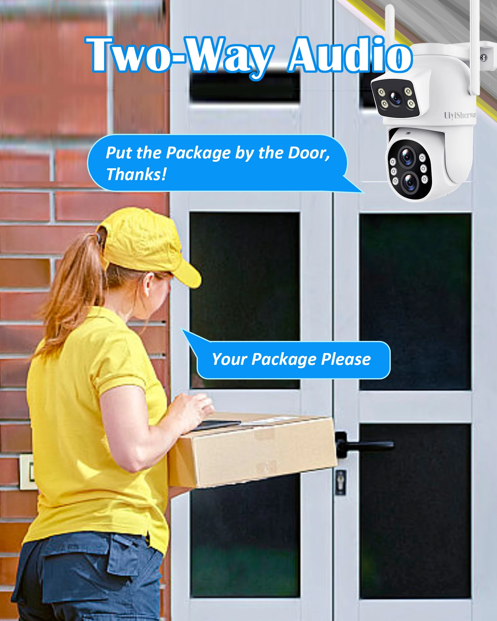 12MP WiFi Outdoor IP Camera 10x Zoom Infrared Night Vision HD Automatic Tracking Security Monitoring IP CCTV WiFi Camera Outdoor Camera