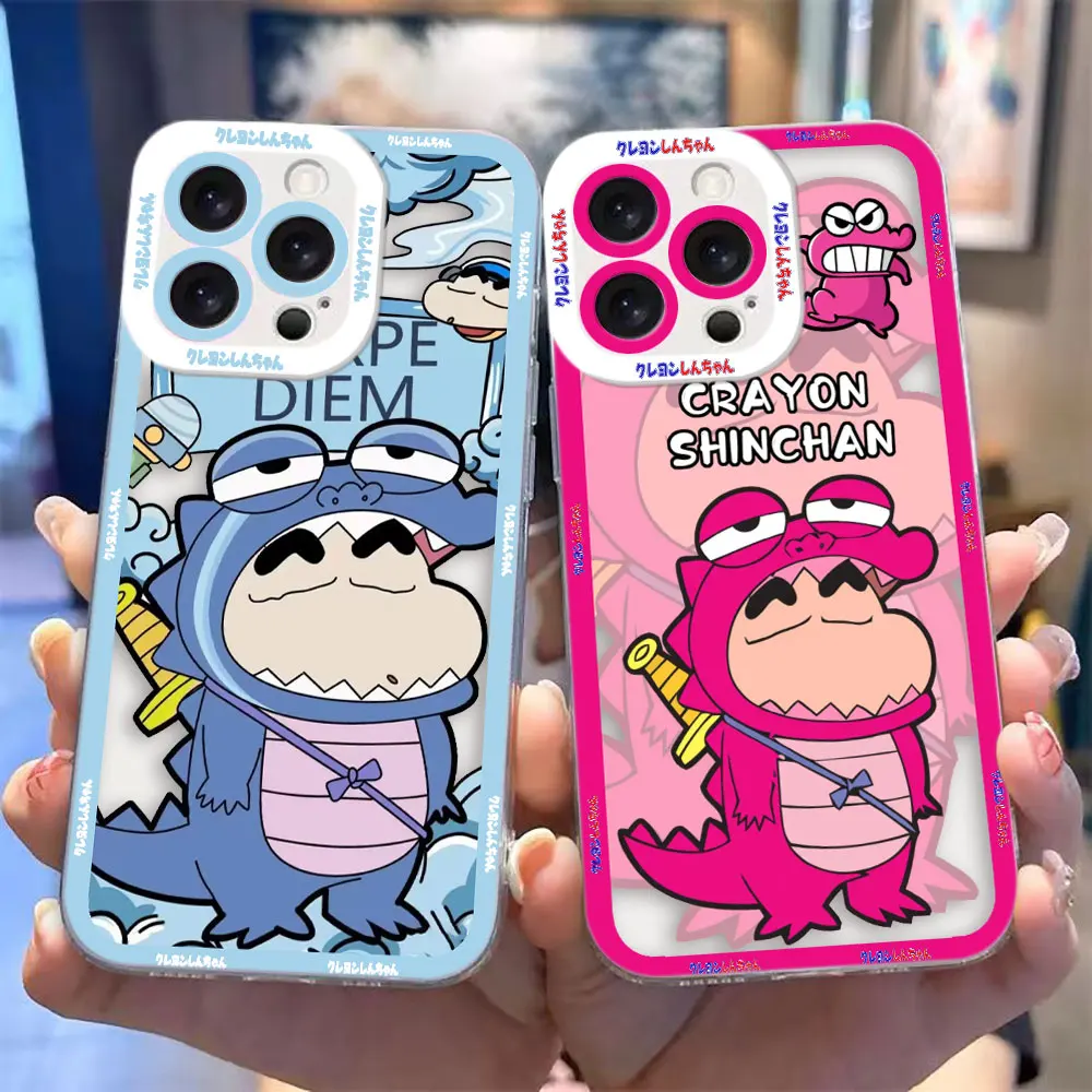 Transparent Cartoon Crayon-Shin Chan Phone Cover