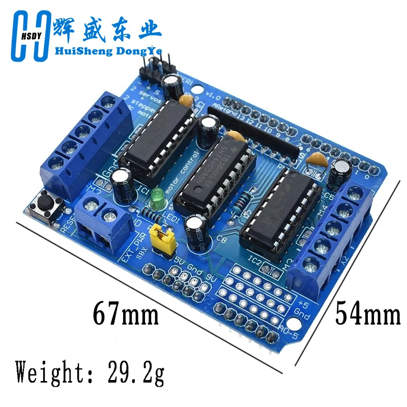 L293D Stepper Motor Driver Board Control Shield Module Motor Drive Expansion Board for Arduino Mega2560 4-Channel UNO R3