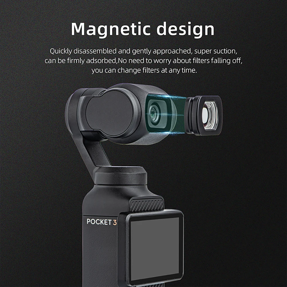 

Magnetic Filter Compatible With DJI Osmo Pocket 3 Camera,Wider View Angle Shooting Lens Filter for Osmo Pocket 3 Accessories