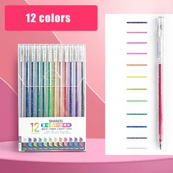 Vibrant Glitter Gel Pen Collection - 18 Color Refill Set for Creative Coloring and Art Projects (Multi - Colored)