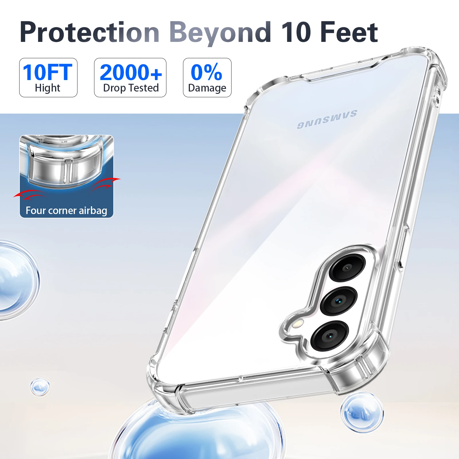 Luxury High-Transparency Anti-Shock Clear Case with Bumper Cover