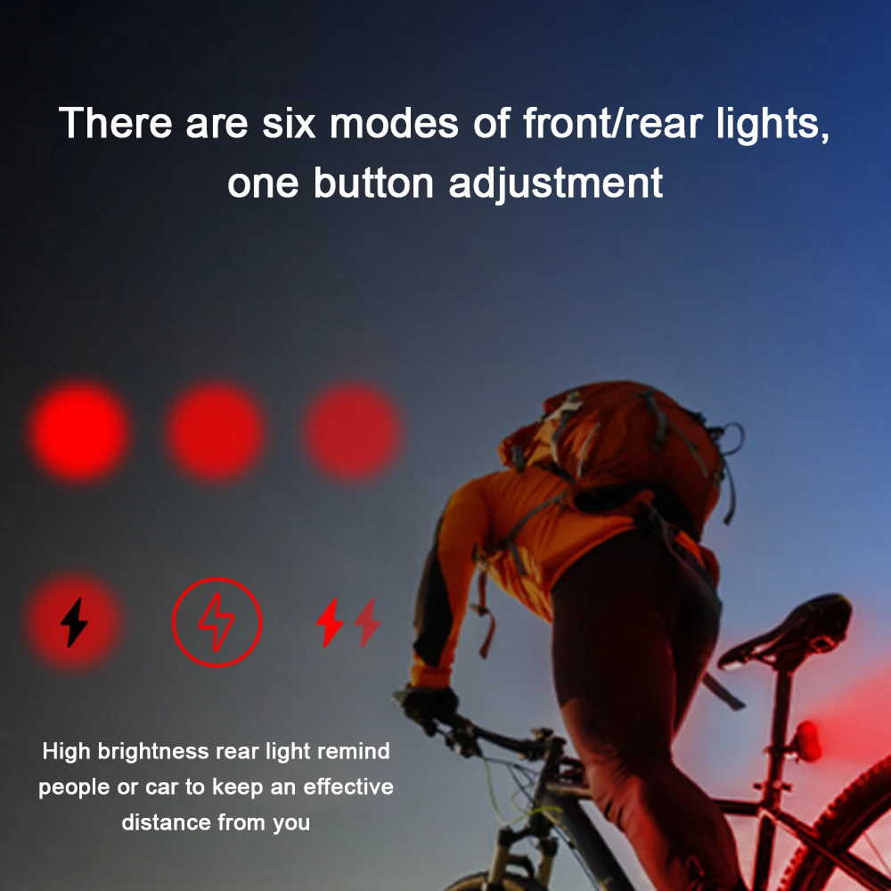 USB Rechargeable Bicycle Front Light Rear Light - Bicycle Light - 15