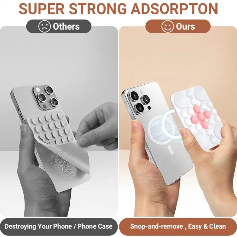 Phone Silicone Suction Cup Suction Phone Mount Multifunctional Non-Slip Strong Adsorption Cellphone Stand Sticky For Home Car