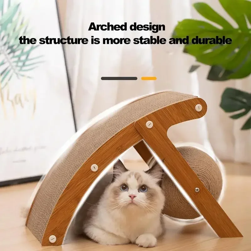 

Cat Scratcher Furniture Nest Room Arched Corrugated For Living Kitten's Study Decorative Cardboard