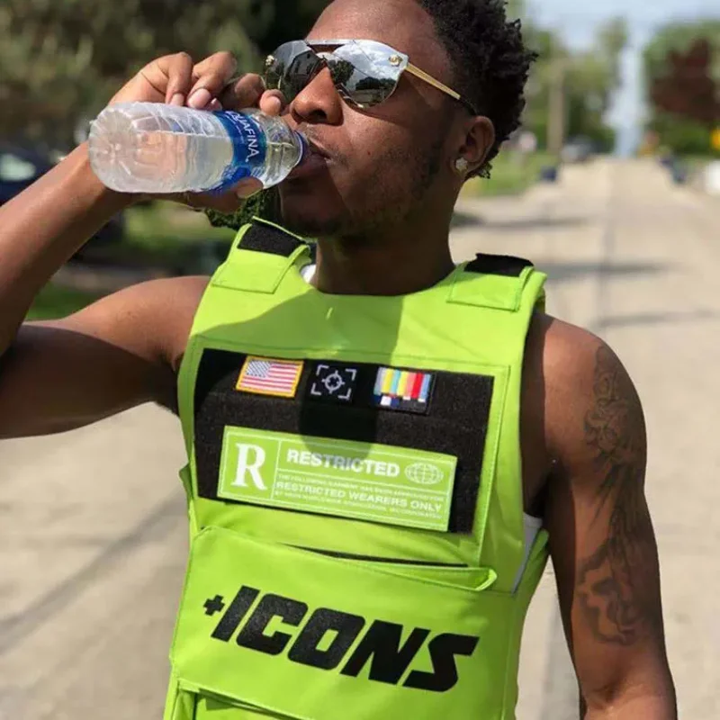 Oxford Outdoor Vest Casual Street Protective Vest Sleeveless Men's Sports Training Jogging Hiking Shooting Single Tank Tops
