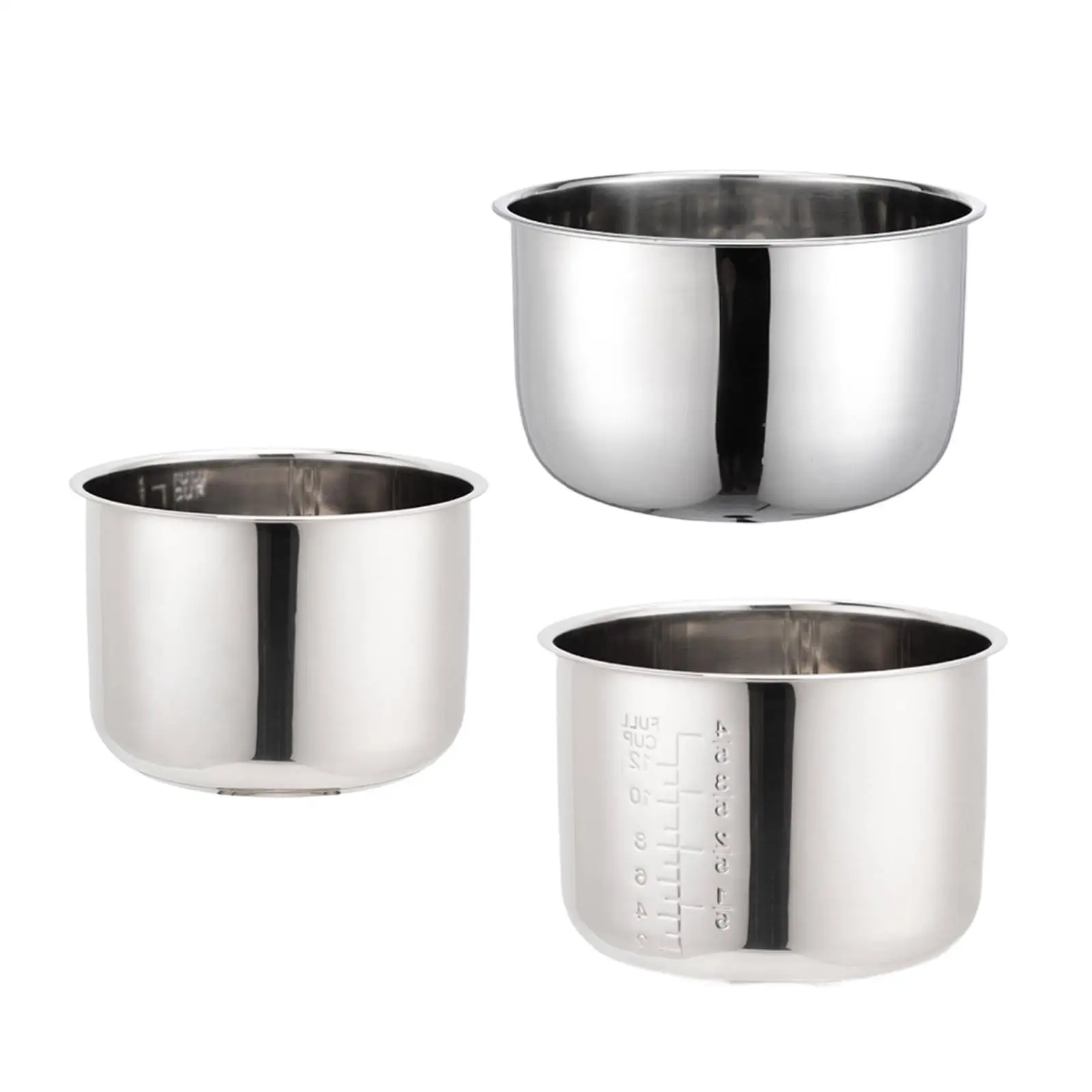 Rice Cooker Inner Pot Stainless Steel Cookware Multiuse Round Practical Kithcen Tool Stainless Steel Inner Pot for Restaurant