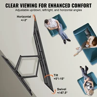 SucceBuy Full Motion TV Mount Fit for 26-90in TVs Swivel Tilt Horizontal Adjustment TV Wall Mount Bracket W/ Articulating Arms - Image 3