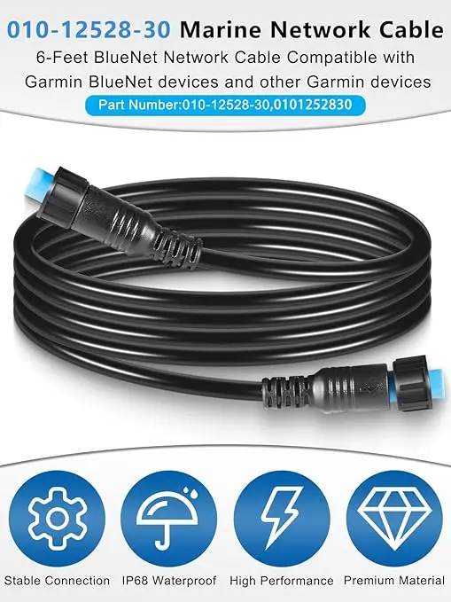 Garmin GC 200 GMR Fantom 124/126 Panoptix LiveScope 010-12528-30 해양 네트워크 케이블용 BlueNet 네트워크 케이블 커넥터