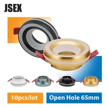 

10PCS/LOT 4 Colors COB Downlight Recessed LED Ceiling Light Fixtures Frame Cutout 65 mm Open Hole GU10 MR16 Spotlight Bulbs