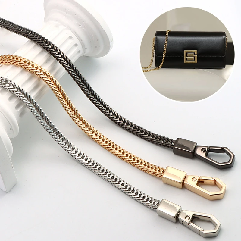 

Metal Bag Chain DIY Gold/Silver/Gun Black Bag Strap Replacement Purse Chain Shoulder Bag Strap Small Handbag Purse Handle Chain