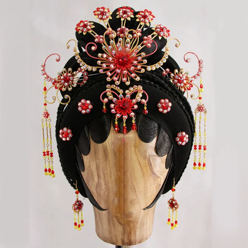 

Traditional Opera, Han Opera, Sichuan Opera, Shaoxing Opera, Huangmei Opera Headdress, DIY Handmade, Huadan, Bridal Hairpin Suit