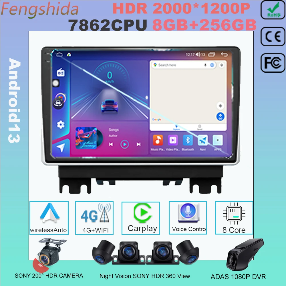 

Android 12 For Chana Changan Hunter F70 2019 - 2022 Car Radio Multimedia Video Player Auto GPS Serero Carplay 7862CPU No 2Din