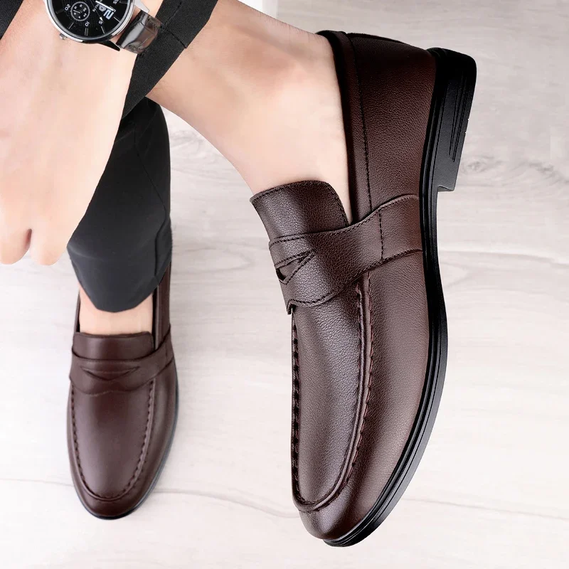 

Men's Moc Toe Penny Loafer Shoes, Casual Non-slip Slip On Shoes, Men's Shoes, Spring And Summer