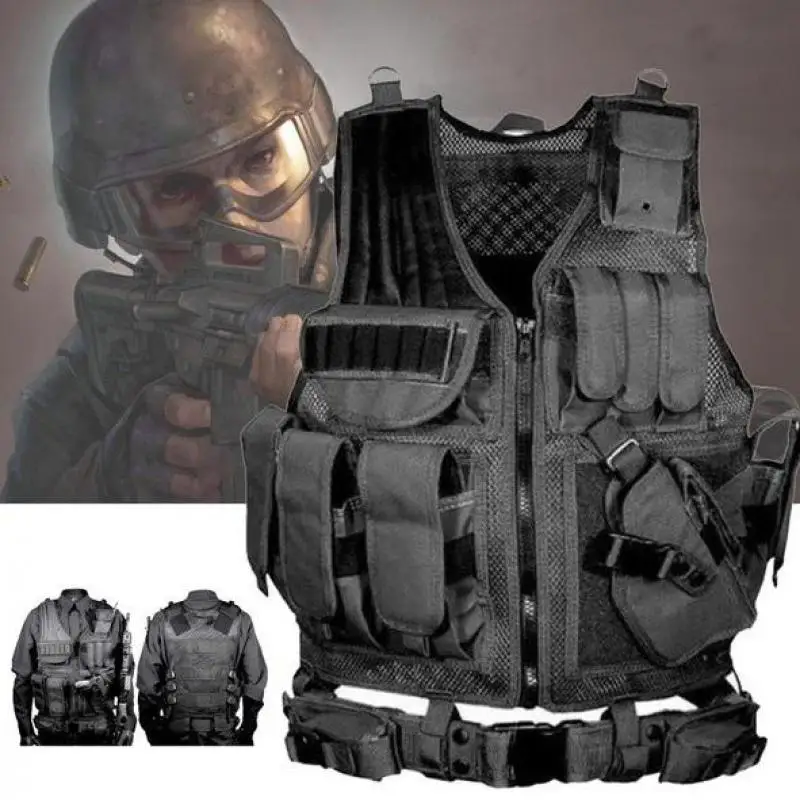 

Outdoor Adventure Safety Tactical Equipment Multi-pocket Swat Army Cs Hunting Vest Camping Hiking Accessories Detachable Tactic