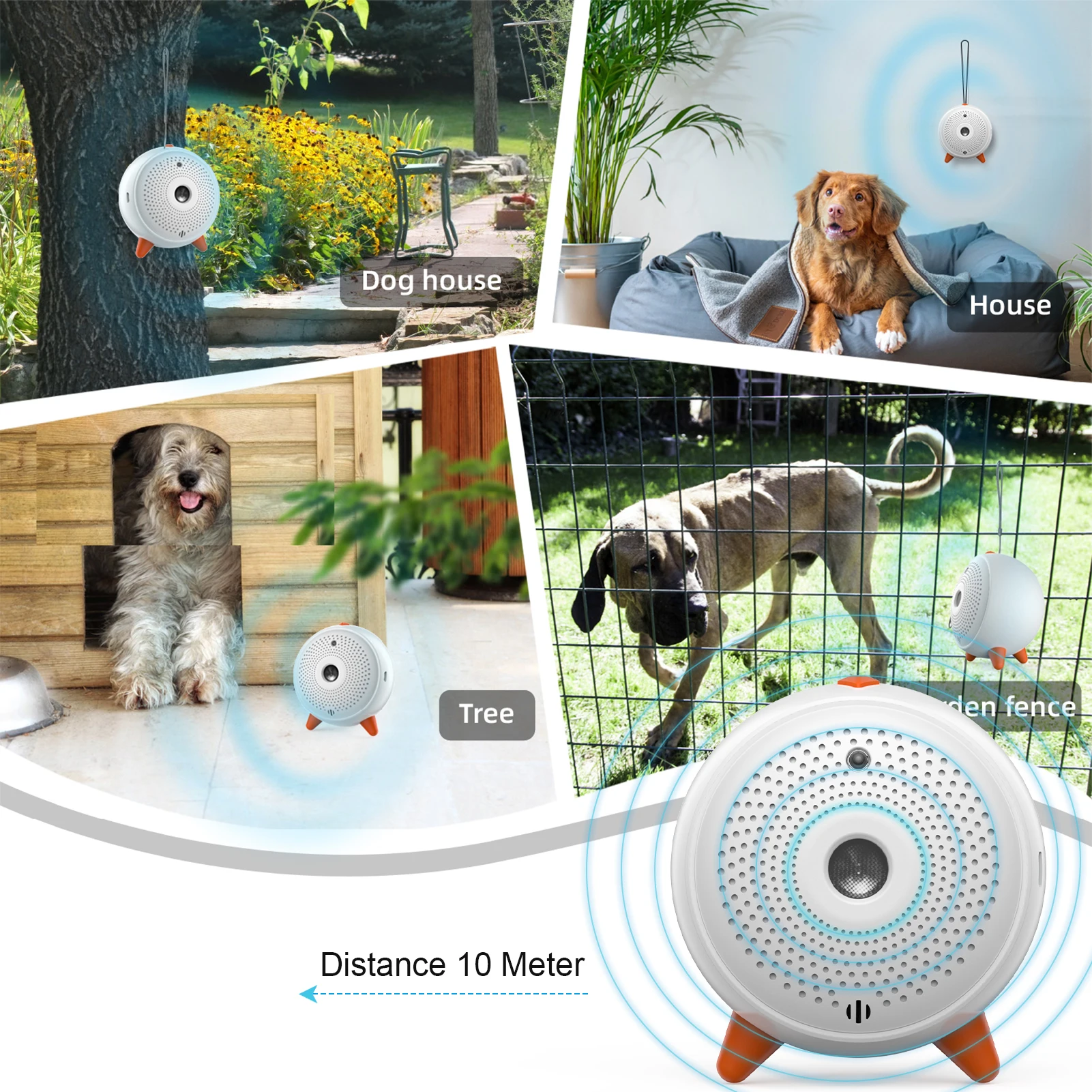 Anti Barking Device Dog Bark Control Behavior Training Tool 10m Control Range LED Indicate Indoor and Outdoor Deterrent System dog bark deterrent dog repeller