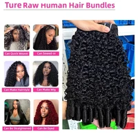 Extensions de Cheveux Bouclés Birmans Vierges Non Traités, 28-30 Pouces, 1, 3 ou 4 Paquets, avec Boucles Spirales aux Extrémités 4