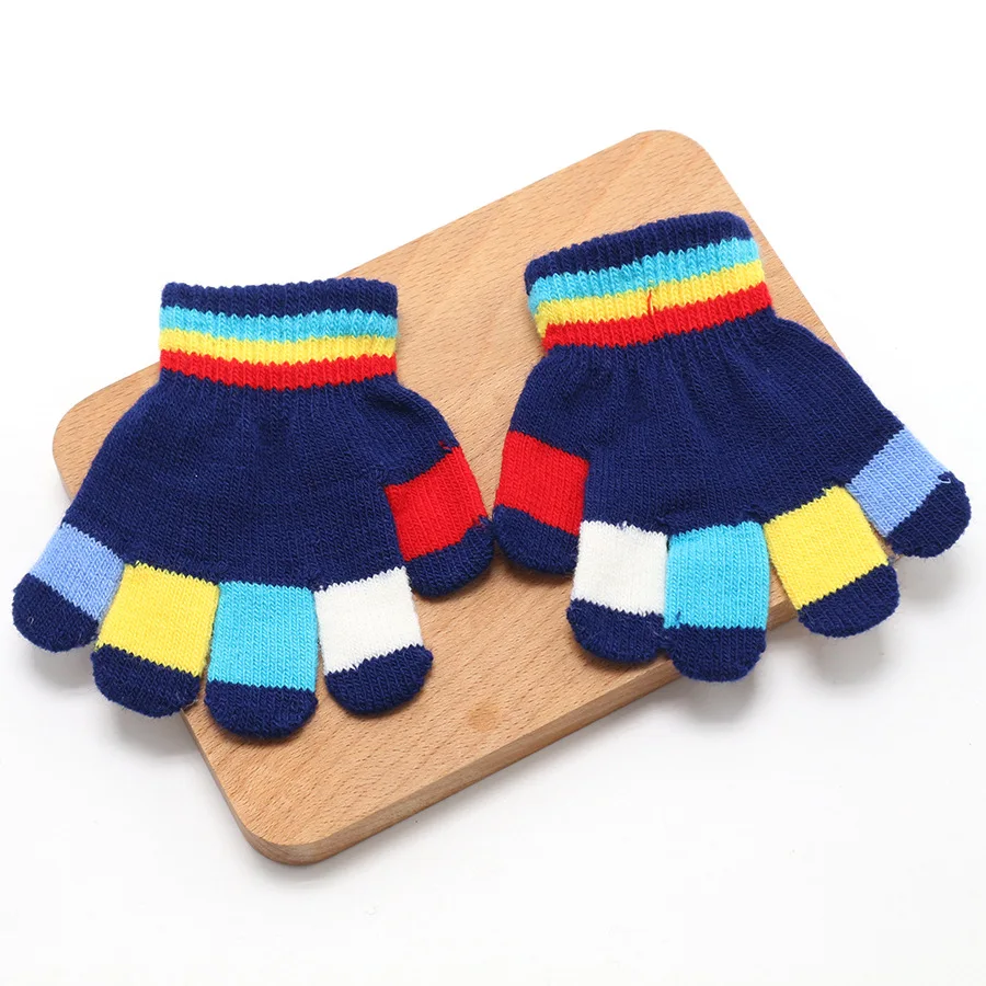 1 Pair Glove Children Magic Glove Girl Boy Kid Stretchy Knitted Winter Warm Full Finger Gloves Children's Figure Gloves