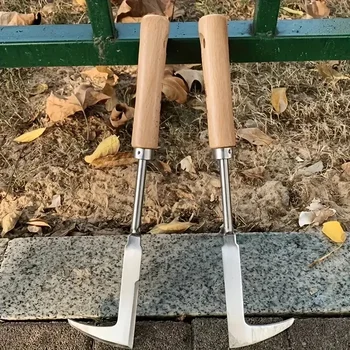 Heavy-Duty Carbon Steel Hand Shovel With Ergonomic Grip - Manual Weeding Tool For Road Cracks & Gardens、