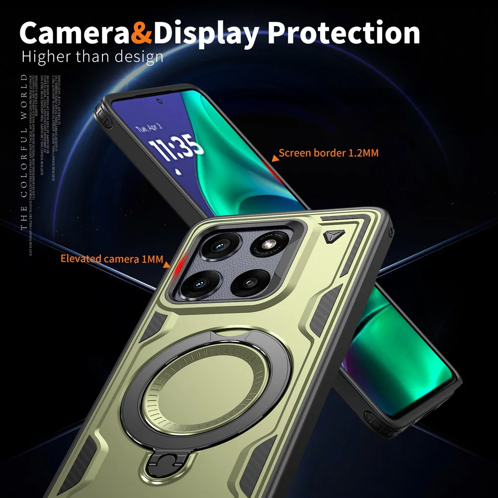 Metal Ring Magnet Wireless Charging Case - Premium Back Cover