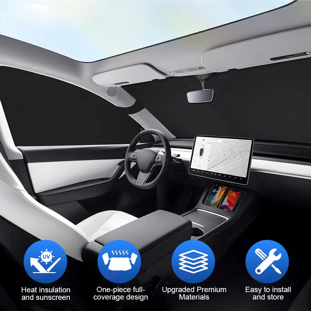 8Pcs/Set Car Multi Sun Shade Car Windows Sun Shade Total Blackout Sun Visors for Tesla Model Y 2020-2024 Accessories