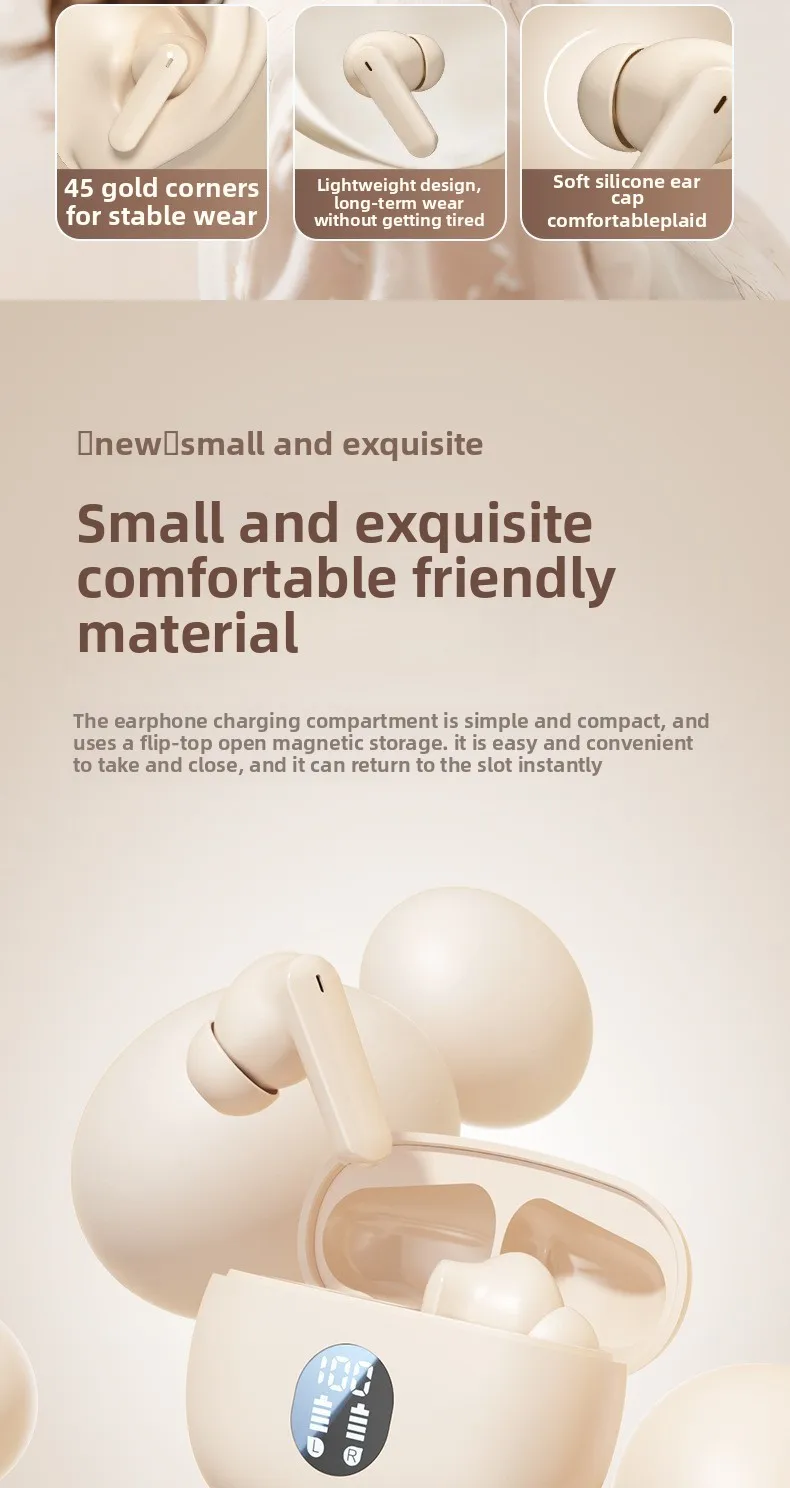 The 895B wireless headphones offer ultra-long battery life. The TWS sports in-ea