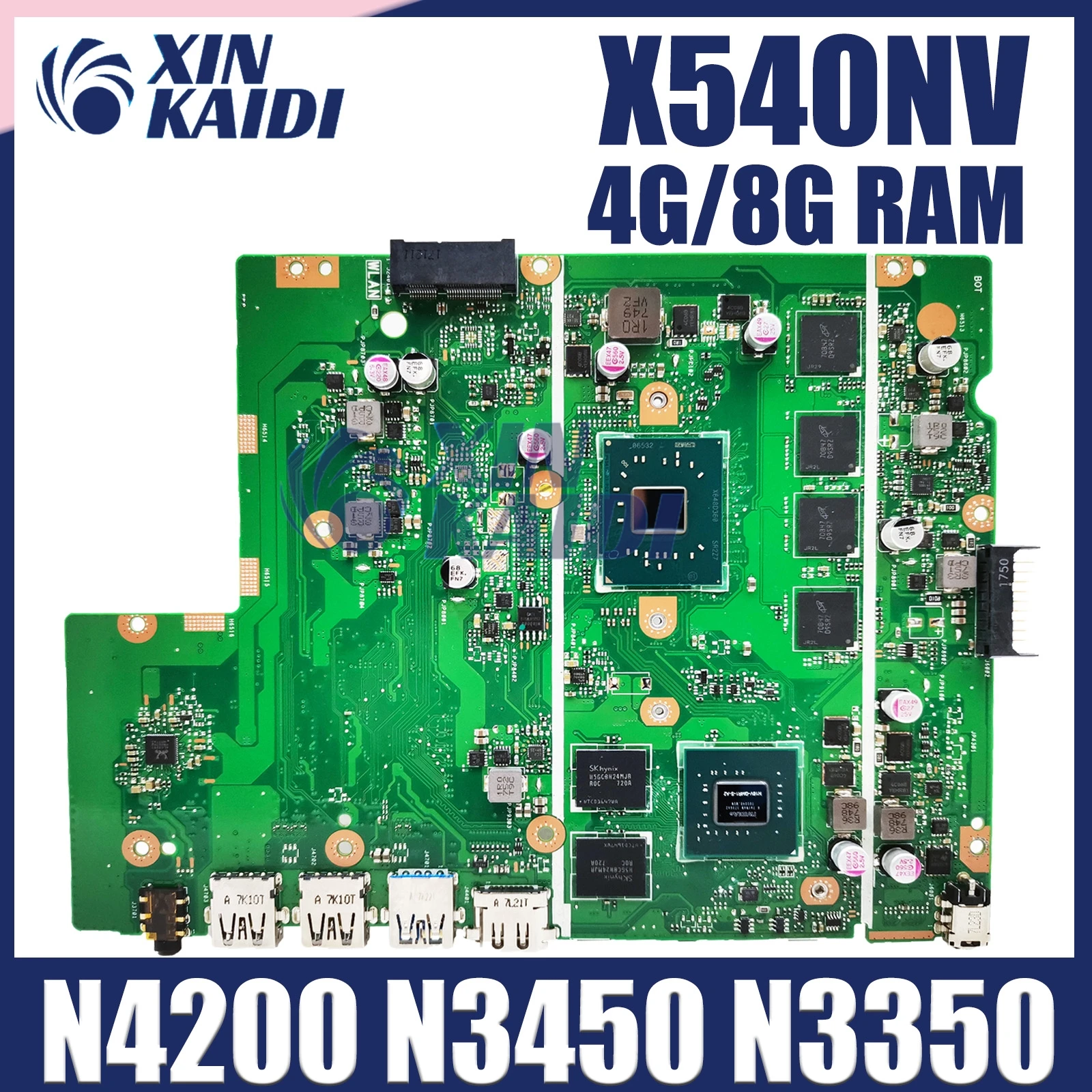 Материнская плата для ноутбука X540NV с N4200 N3450 8 ГБ/4 ГБ-ОЗУ
