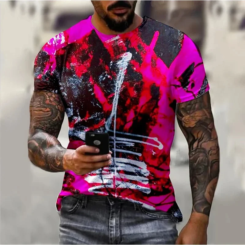 

Graffiti Art Geometry Cool Graphic T Shirt For Men Fashion Casual Streetwear Women T-Shirt Oversized Y2k Mens Designer Clothes