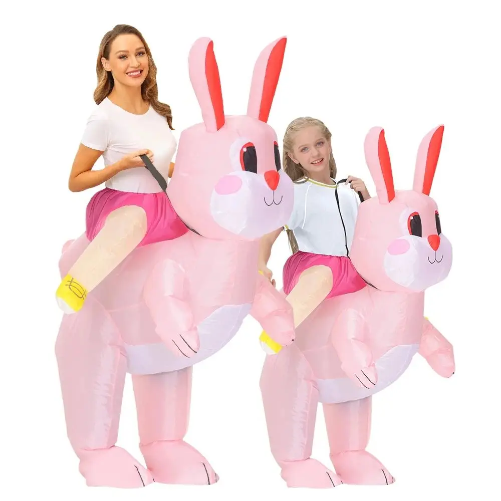 

Adult Kids Bunny Rabbit Inflatable Costume Anime Mascot Performance Clothes Halloween Party Carnival Easter Cosplay Costumes