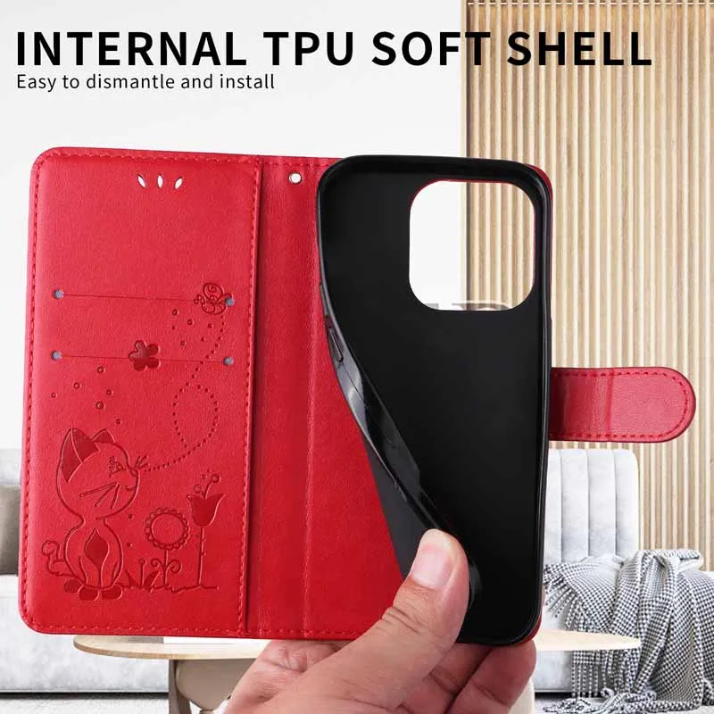 Magnetic Flip Wallet Leather Card Stand Phone Case Cover