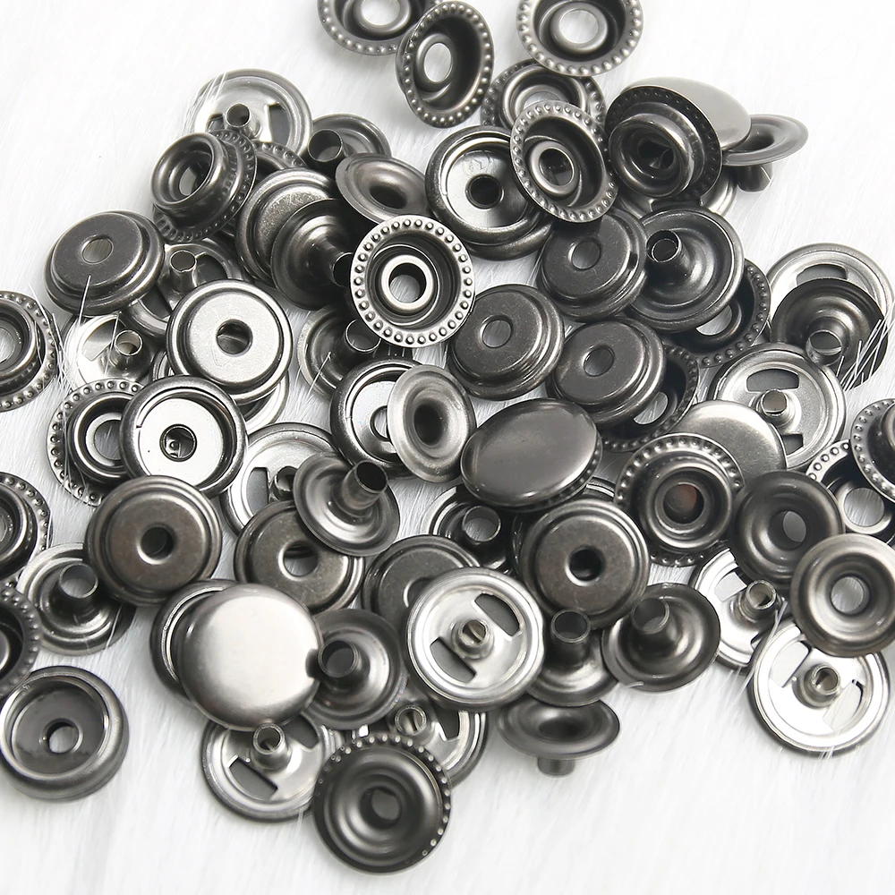 Botones de presión de Metal de 10mm, 12,5mm y 15mm, accesorios de costura,  Botones a presión para ropa, chaquetas, sujetadores a presión de cuero -  AliExpress