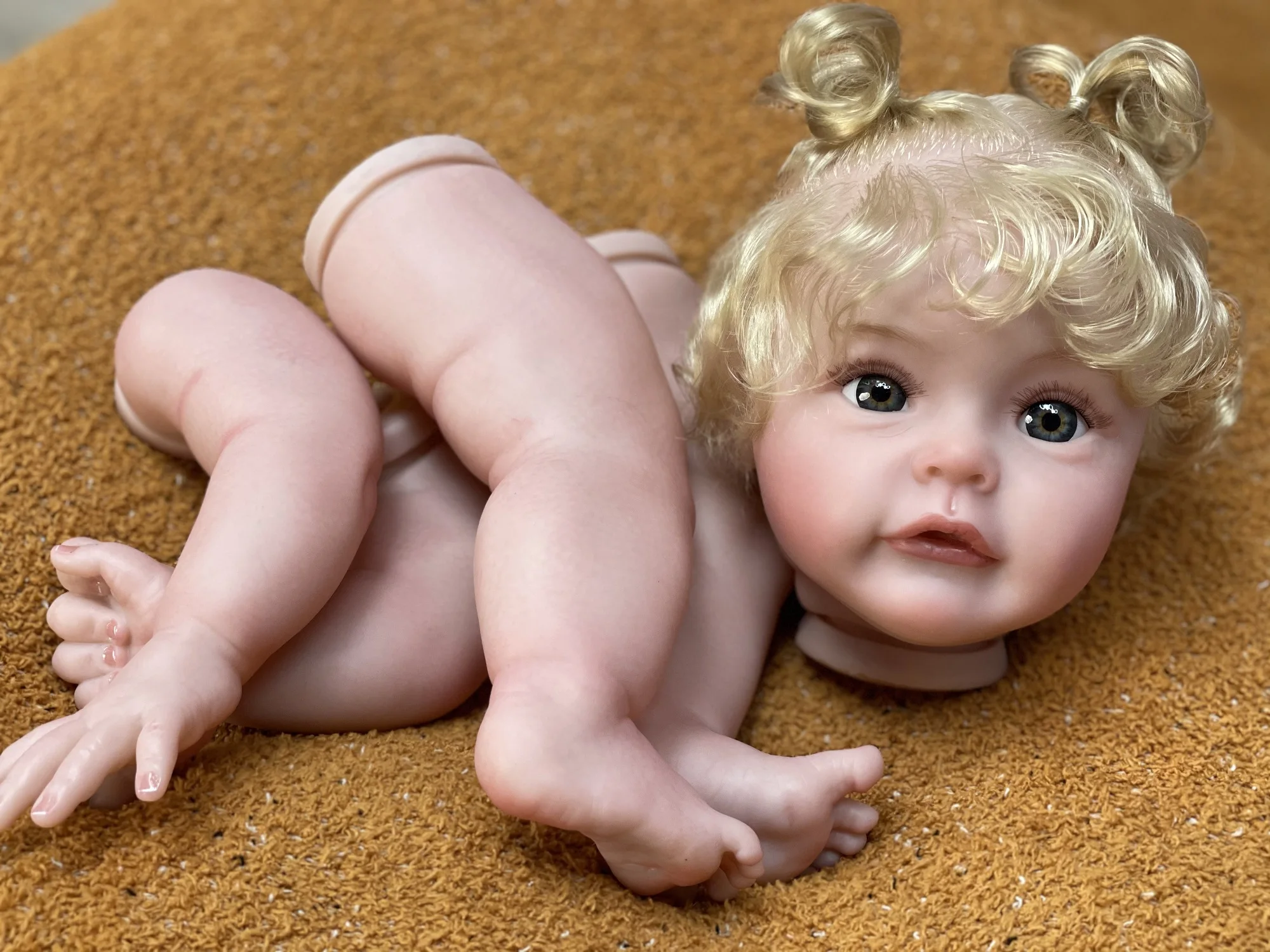 조립되지 않은 SueSue Bebe 키트, 뿌리박힌 모발, DIY 부품, 현실적인 다시 태어난 인형 키트, 눈에 보이는 정맥 수제 실물 인형, 20-22 인치