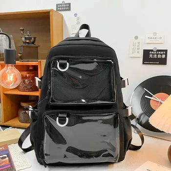 Giapponese Kawaii Itabag Donne Nuovo 2025 Zaino Trasparente Donne di Grande Capacità Ita Zaino Borse da Scuola per Studente College JK 1