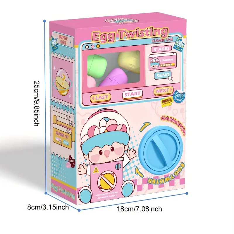 Claw Machine for Kids, Child Fun Egg Twisting Machine Toys Capsule Surprise Gift, Christmas Toy for Kids, Christmas Doll Machine 3