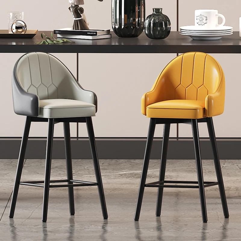 Nordic Modern Bar Chairs Swivel Restaurant Luxury High Stool Bar Chairs Reception Italian Design Home Furniture Cadeiras LLBC