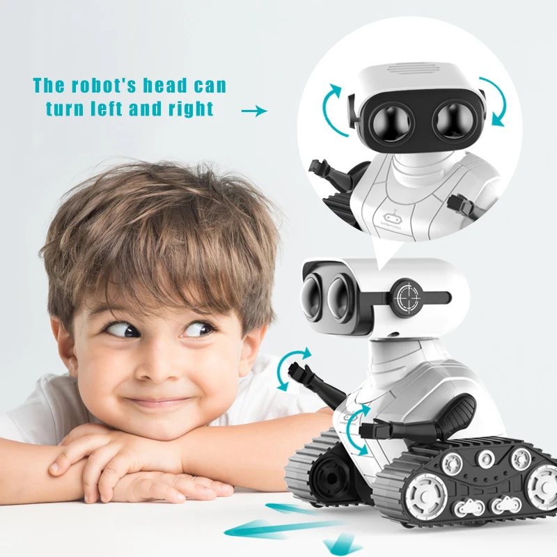 Ebo – Robot Robot Rechargeable pour enfants, jouet télécommandé avec  musique et yeux LED, cadeau pour garçons et filles