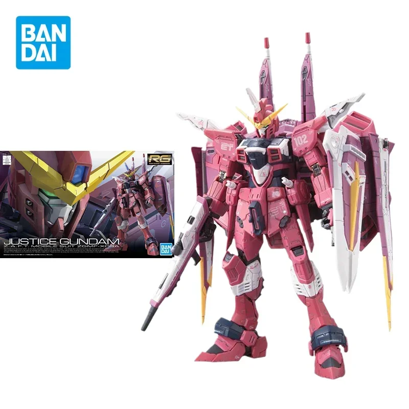 

Фигурка Bandai из аниме «Gundam», фигурка RG 1/144, экшн-фигурки юстиции гандама, коллекционные украшения, игрушки, подарки для детей