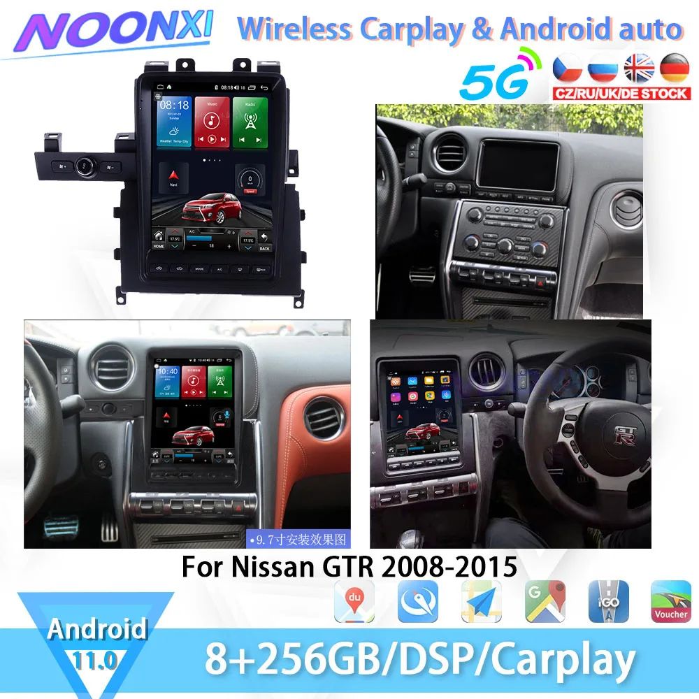 

Android 11.0 6+128GFor Nissan GTR 2008-2015 Car Radio Phone Stereo DVD Bluetooth Multimedia Player GPS Navigation Carplay 2 DIN