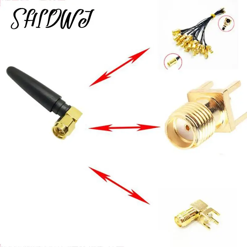 Antenna WiFi 2.4GHz 7dBi, Connettore RP SMA Angolo Retto, Alto Guadagno, Per Bluetooth E WiFi