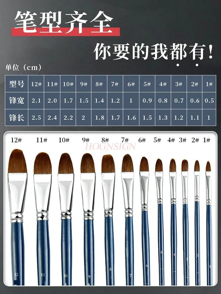 12pcs 브러쉬 워크, 잉크 펜, 늑대 머리 물 분필, 유화 펜, 아크릴 펜, 초보자 수채화 펜, 아트 드로잉