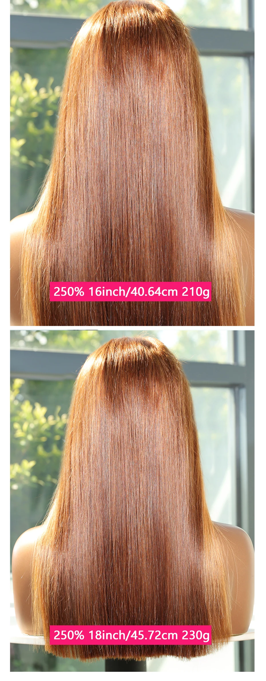 4/27 Braunblonde 13x4 Transparente Lace Frontal Bob Perücken aus 100% Echthaar, Knochenglatt, Double Drawn, gefärbt, aus rohem vietnamesischem Haar – Detail 7
