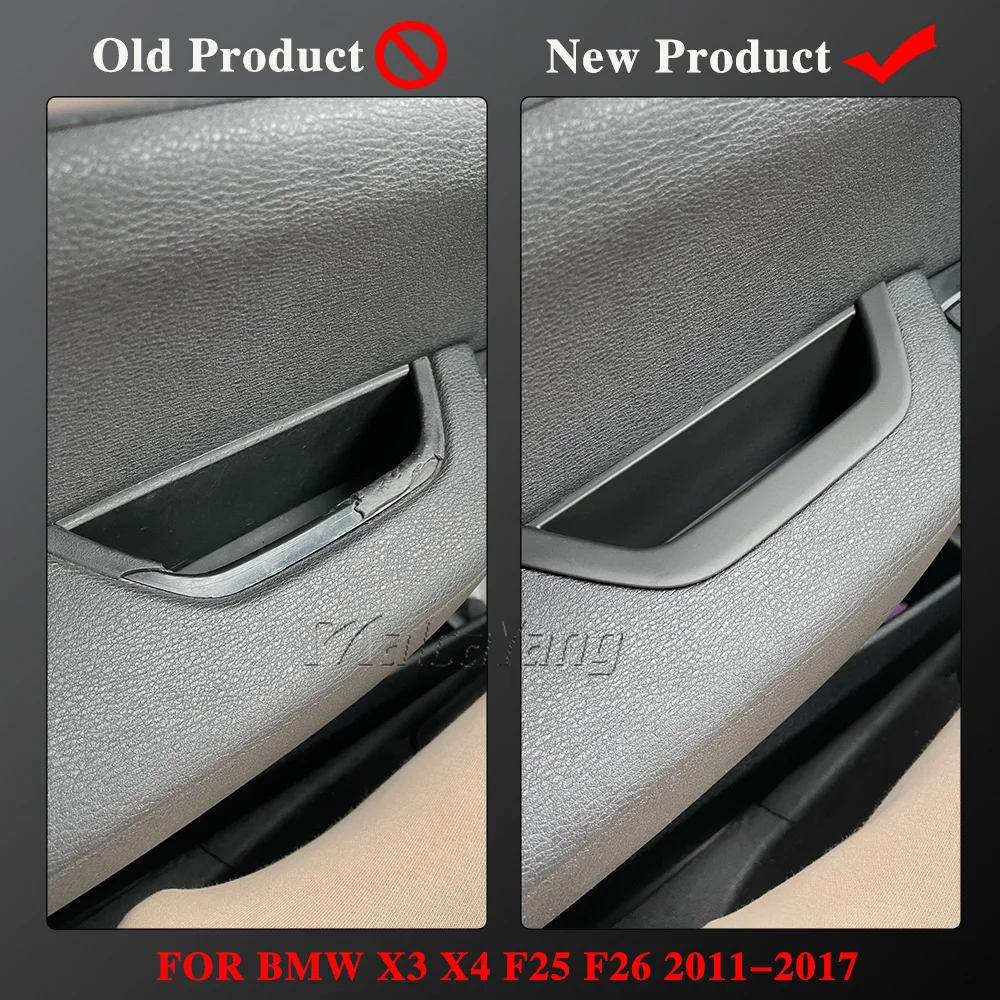 LHD RHD 인테리어 문짝 풀 핸들 팔걸이 패널 커버 보관함, 자동차 스타일링, BMW X3 X4 F25 F26 2011-2017 내구성, 신제품